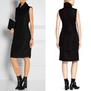 Opening Ceremony Oris Twill Funnel Neck Dress Sz 8 Black